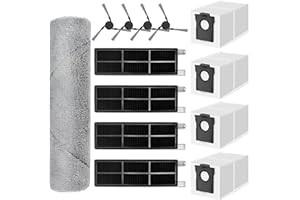 CHUANCHENG Kit di ricambio per robot aspirapolvere Mova Z50 Ultra, Z5, Z5 Pro, 1 mocio a rullo, 4 spazzole laterali, 4 filtri HEPA, 4 sacchetti per la polvere, confezione da 13 pezzi