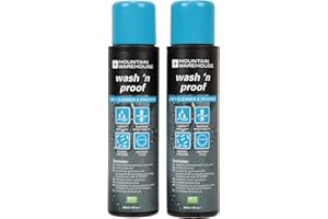 Mountain Warehouse Wash N Proof 300ml - 2 in 1 Wash & Proof, Great Performance Wash, Down Proofer Clothing Solution - Best for Wet weather Clothing & Hiking Gear