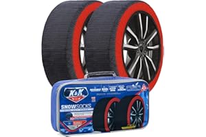 KNK BOUTIQUE K&K Automotive Snow Socks for Tyres - Pro Series for Ultimate Grip Snow Chain Alternative Traction Device for Truck SUV Van Car Textile Winter Emergency Kit Auto Accessory 2023 Model (Large)