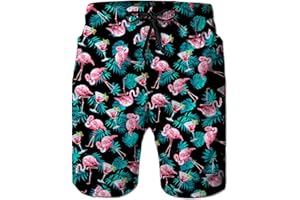 ALISISTER Bañadores de Natación Hombre 3D Impresión Pantalones Cortos Quick Dry Verano Swim Shorts con Forro de Malla S-XXL