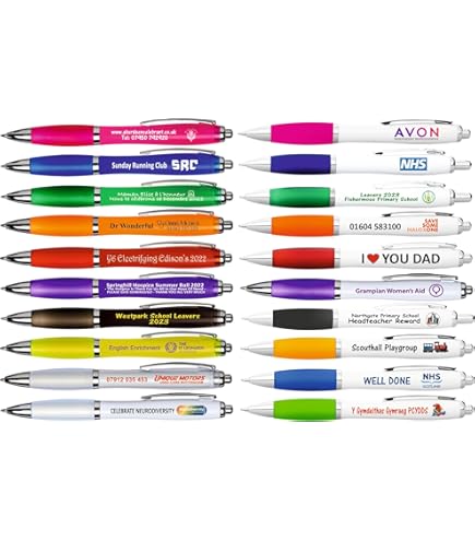 Custom Printed Pens With Blue Ink For Company Promotions