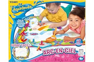 Aquadoodle Super Rainbow Deluxe Large Water Doodle Mat, Official TOMY No Mess Colouring & Drawing Game, Suitable for Toddlers and Children From 18 Months