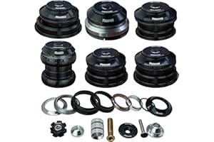 Thinvik Bike Headset 1-1/8 inch Threadless MTB Bicycle Headsets, 34 44 44-50.6 41.8-52 44-55 44-56mm Head Tube Straight Steerer Fork Bearing for MTB Road Bikes, Black