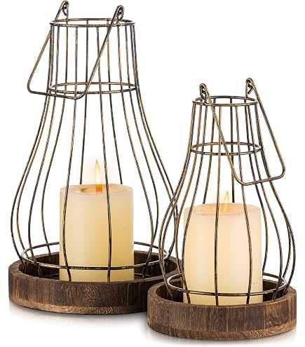Lanterne Atmosphera Lour - Métal Et Rotin H27 Cm