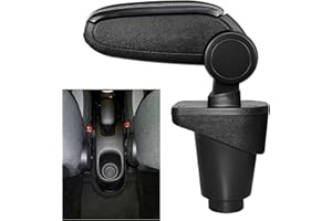 LP Trade Bracciolo centrale per 500 l fase 1 | Accessorio per console di stoccaggio e poggiapolsi con vano organizzatore, pezzo di ricambio interno per auto, similpelle nera, cuciture bianche