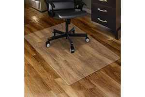 Kuyal Clear Chair mat for Hard Floors 90x120cm (3'x4') Transparent Floor Mats Wood/Tile Protection Mat for Office & Home