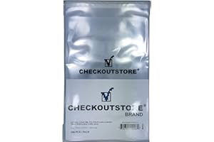 (200) CheckOutStore Crystal Clear Current Comic Book Bags (Resealable Flap/Thick)