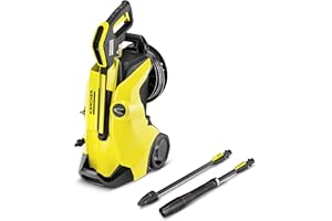 KARCHER Kärcher K4 Premium Full Control - Hidrolimpiadora de alta presión para exteriores 130 bar, 1800 W, 420 L/h (1.324-100.0), negro, amarillo, Con enrollador y sin accesorios , modelo 2019