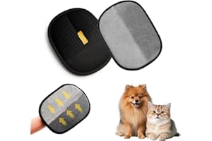 BOYIFEIJIE Doppelseitige antistatische Haustier Handschuhe, 2 Stück Katzenhaarentferner Handschuh, Tierhaarentferner Handschuh, Fellmagnet Handschuhe Doppelseitig, Wiederverwendbar zur Fellpflege im Alltag