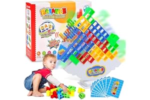 BGTLJKD 32Pcs Tetra Tower Spiel, Tetris Balance Spielzeug Tower Game, Lustige Kreatives Stapelspiel Spielzeug für Kinder, Stapelblöcke Balancing Spiel für Jungen und Mädchen ab Jahre 3+