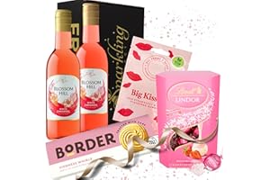 SPARKLING DIRECT Rosé Wine Birthday Gift Set for Women - Blossom Hill White Zinfandel, Gourmet Chocolates & Biscuits - Perfect Wine Gift Sets for Best Friend, Celebration, and More