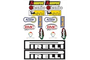 GAMESMONKEY ADESIVI KIT SPONSOR TECNICI MOTO 18PZ SBK HONDA YAMAHA DUCATI SUZUKI APRLIA