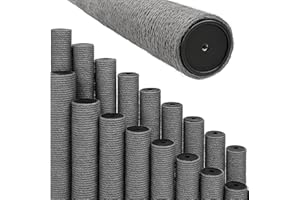 eyepower 60 cm Pfotenfreund Ø 9,2 cm: M8 Sisalstamm für Kratzbaum - Ersatzstamm Grau - 100% Sisal Stamm Kratzsäule - Kratzstamm für Katzen Stabil - Katzenkratzbaum Ersatzteile Sisalstämme Sisalsäulen