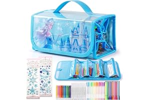 HappyGoLucky Froze Gifts for 3-12 Year Olds Girls, Arts Sets for Kids Christmas Xmas Gifts for 4 5 6 7 8 Year Olds Colouring Pens Girls Birthday Presents for 5 6 7 Year Old Girl Kids Painting Set