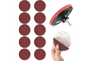 GUANGCAILUN 12pcs Sander for Drill Attachment 5" Sanding Discs Pad Kit Drill Sanding Attachment Grinder Sanding Attachment Sanding Discs Pads Sander Kit for Drill Grinder Rotary Tools with Sanding Pad and Shaft