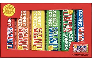 Tony's Chocolonely Rainbow Tasting Pack - 288g, Small Chocolate Bars, Selection Pack Gift Box, 6 Flavours, Vegetarian - Belgian Fairtrade Chocolate