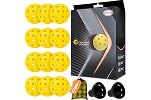 LUCYLANKER Outdoor Pickleball Bälle, 40 Loch Pickleballs für Sportliches Spielen, Hohe Sprungkraft und Langlebige Pickle Bälle für alle Arten von Pickleball Schläger
