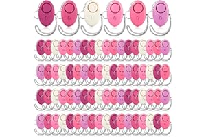 Kanayu 76 Pcs Personal Alarm Bulk 130DB Safe Sound Emergency Safety Self Defense Security Alert Keychain with Led Light Personal Protection Alarm for Women Girls Kids Elderly (Pink Color)