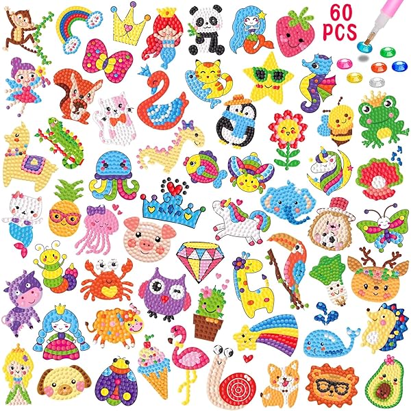 8 stuks dierlijk diamantschilderij sleutelhangers, 5D DIY dubbelzijdige cartoon pinguïn volledige boor diamant kunst kits, hangende diamant kunst kit pinguïn sleutelhanger hanger, diamant schilderijen