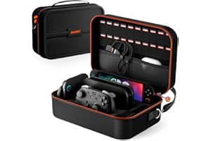ZOZOVR Switch 2 Tasche für Nintendo Switch 2 (2025), Tragbare Hartschalen SchutzhüLle mit 20 Spielkarten Slots, GroßE Staubdichte Aufbewahrungstasche für Switch 2 Zubehör
