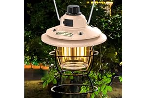 XRR Linterna de Cámping Recargable, LED Regulable Vintage Lámpara Camping Impermeable Luz de Emergencia para Camping, Luz de Emergencia, Pesca,Senderismo, Exterior e Interior(Blanco)