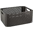 CURVER Style 205846 Storage Box Rattan-Look Size M with Second-Generation Lid Polypropylene