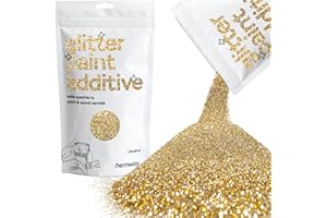 Hemway Silver & Gold Glitter Peinture Additif 100 g / 3,5 oz pour peinture latex acrylique Emulsion - Intérieur & Extérieur Mur, Plafond, bois, vernis, plat mort, mat, brillant, satin,