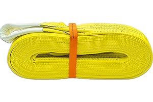 Autodomy Strops Traino 4x4 10 Metri | Corda Traino Auto Resistenza alla Rottura 21 TON (21.000 kg) | Cinghia Traino Auto con Cuciture Rinforzate | Cavo Furgone, Camion