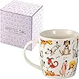 SPOTTED DOG GIFT COMPANY Dog Mug for Dog Lovers, Animal Mug, Cute Ceramic Porcelain China Tea and Coffee Cup, Unique Home Kitchen Dog Gifts for Women Men & Kids - 350ml / 12oz (1pc, Funny Dogs)