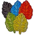 EPOSGEAR 5 Pack Assorted Leaf Design Car Air Fresheners - 5 Scent Variety Pack - With Elastic Hanging Loop