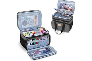 Luxja Nähtasche Leer, Nähzubehör Tasche für Nähgarn und Nähnadeln, Nähset Organizer Tasche, Tragetasche für Nähen Zubehör