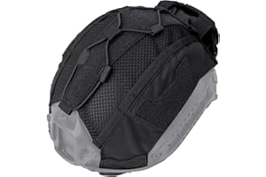 IDOGEAR Funda de Casco Táctico con Bolsa de Batería NVG, Bolsa de Contrapeso para Casco para Casco Rápido Tamaño M/L/XL Accesorios para Casco