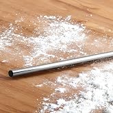 Al&uuml;minyum Silindir Yuvarlak Metal Oklava Tekli 49 cm Mutfak B&ouml;rek Hamur Un Yufka A&ccedil;ma Krom Renk