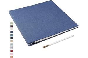 Yopih Album Foto Autoadesivo Album Fotografico Fai Da Te Fotos 10X15 Memories Album Portafoto Pagine Bianche e Copertina in Lino Regali Nozze Natale Valentino Regalo di Anniversario Compleanno bambini