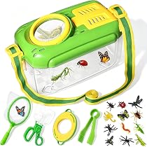 Navaris Set De 10 Cajas Con Lupa Para Insectos – Kit Explorador Para Niños Y Adultos, Ideal Para Observar Bichos Y Aprender Ciencia
