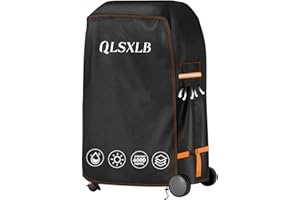 QLSXLB Copertura Barbecue da Esterno, Robusto Tessuto Oxford 600D Telo Impermeabile Protettivo 90x70x110cm, Copri Griglia BBQ con Sfiato Aria Antivento Anti Pioggia Polvere Sole Neve Nero