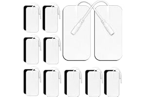 ‎PZJFH PZJFH Tens Elektroden Pads, 20 StüCk Elektroden Pads 5x10 cm, Wiederverwendbare Klebeelektroden Für TENS Geräte, Elektroden Tens Gerät Sehr Gute Haft- LeitfäHigkeit, 2mm Steckanschluss