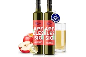 ‎FAIRMENT fairment Apfelessig 1 Liter - bio, naturtrüb, mit der Essig-Mutter, unpasteurisiert, lebendig und ungefiltert - Apple Cider Vinegar aus deutscher Produktion (2x 500 ml = 1 l (2er Pack))
