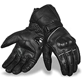 Hand Fellow Premium Leather Winter Motorcycle Gloves Waterproof Winter Motorcycle Gloves Windproof Touch Screen Gloves Warm K