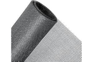 MAGZO Fly Screens for Windows, 120 x 250 cm Mosquito Window Nets to Keep Bugs Out, High Density Insect Mesh for Cats and Flies, Black