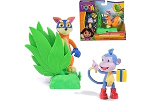 DORA Abenteuer Pack AFFE Boots und Fuchs Swiper - Mini-Spielset mit 2 Figuren (ca. 9 cm) und einem Accessoire mit Funktion, für fantasievolles Spielen, für Kinder ab 3 Jahren