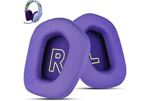 Wzsipod Tessuto sostituzione padiglioni auricolari per Logitech G733 Gaming Headset, anche Fit Logitech G335 cuffie senza fili, accessori EarPads con rete morbida e schiuma (viola)