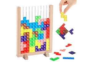 WISPLYE Montessori Giocattoli Tetris Puzzle, Bambini 3D Trasparente Cervello Blocchi Colorati Tangram Puzzle Gioco di Abilità Regalo per Ragazzi e Ragazze dai 3 4 5 Anni