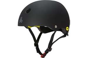TRIPLE EIGHT Triple 8 New York 3152 "Brainsaver II Mips" Rubber Helmet, Black, Large/X-Large