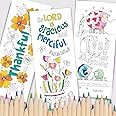 Christian Colouring Bookmarks, Psalms, Pack of 10 Different Designs, with Coloured Bible Verse on Reverse. Makes a Great Christian Gift for Adults or Children, by Just Cards Direct.