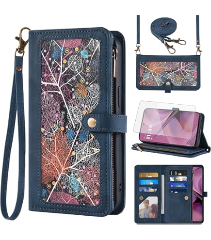 Asuwish Compatible With Motorola Moto G 5G 2025 Wallet Phone Case And - View #2