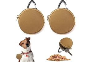 LUMINARYLAIR 2 Piezas Bolsa Adiestramiento Perro, Portátil Bolsa Premios Perro con Mosquetón, Impermeable Bolsa de Entrenamiento, Premios Perro Adiestramiento, Bolsa de Comida para Perros para Galletas Recompensas