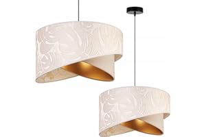 LIGHT HOME LH Light-Home Milan Tulipas Lampara de Techo Colgante Industrial - Lampara de Techo Modernas para Salón Dormitorio y Cocina - Metal - Monserta Beige - Negro