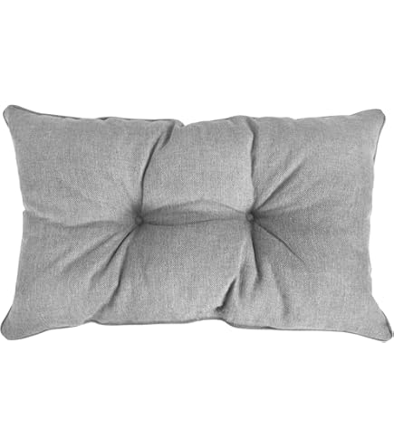 POKAR Zitkussen Rugkussen Lounge Kussen Tuin voor Tuinmeubelen Loungemeubels Set van 2 (1x Zitkussen 40x40x10 cm 1x Rugkussen 50x40x10 cm), Zwart