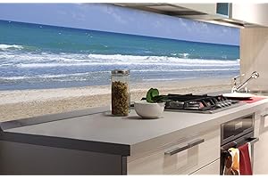 DIMEX Küchenrückwand Folie selbstklebend LEERER Strand | Klebefolie - Dekofolie - Spritzschutz für Küche | Made in EU - 180 cm x 60 cm